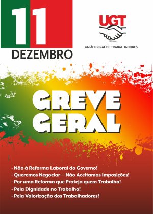 cartaz GREVE GERAL UGT